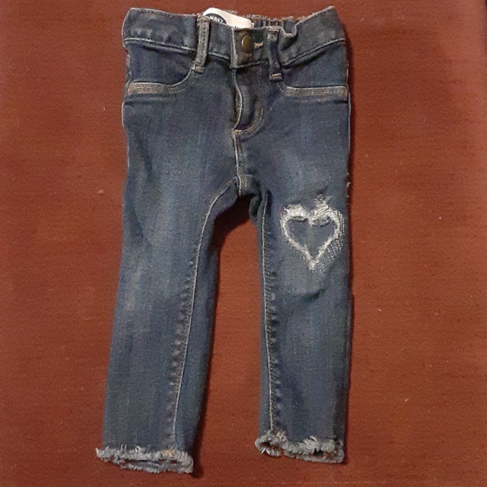Ballerina style distress jeans